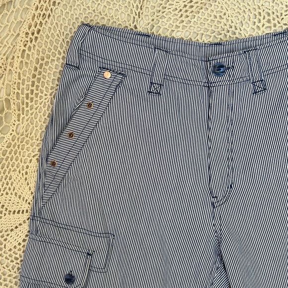 Men’s Imperious Delf Trading Inc Striped Blue & White Cargo Shorts - Size 32 - Picture 3 of 6